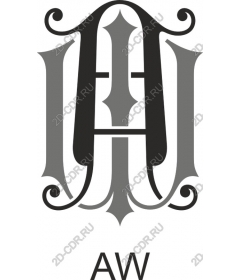  Elegant logo Monogram AW