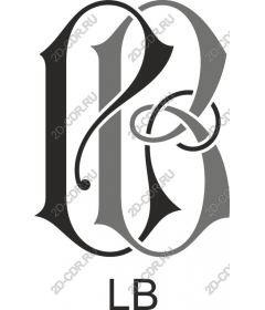  Elegant monogram LB