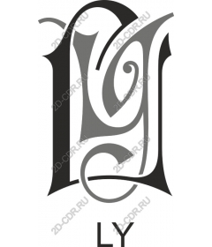  Elegant monogram LY