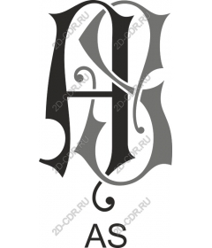  Elegant monogram "AS"