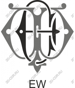  Elegant monogram EW