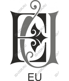  Elegant monogram EU