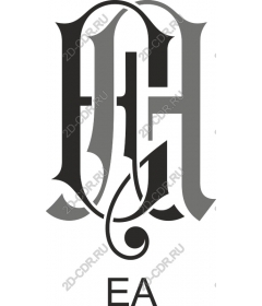  Elegant monogram - D and H
