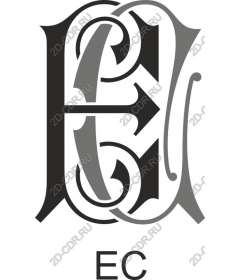  Elegant monogram EC