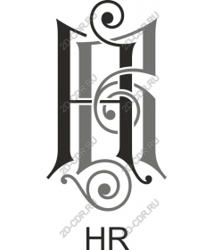 Элегантная монограмма HR