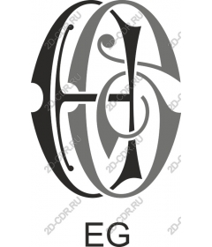  Elegant monogram (EG)