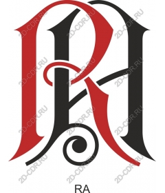  Elegant monogram RA