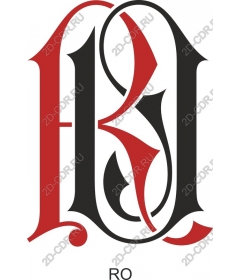  Bright monogram RO