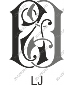  Elegant monogram LJ