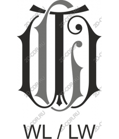 Элегантная монограмма (WL/LW)
