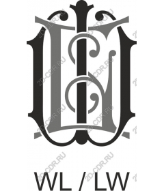  Elegant monogram WL/LW