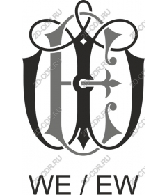  Elegant monogram WE / EW