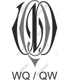 Элегантная монограмма WQ/QW