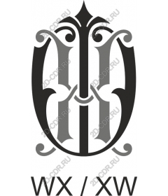  Elegant logo-monogram WX/XW