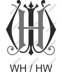 Fancy monogram - "W/H" Elegant