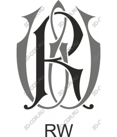 Элегантная монограмма RW