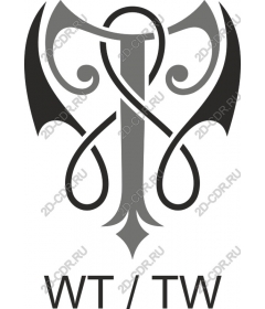 Элегантная монограмма WT/TW