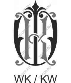  Elegant logo with letters W/K