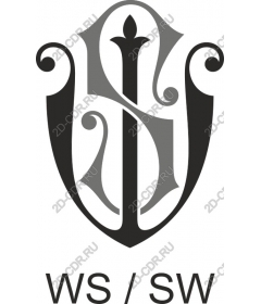  Стильная декоративная монограмма (WS/SW)