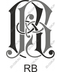 Элегантная монограмма RB