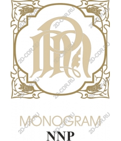  Elegant intertwined monogram
