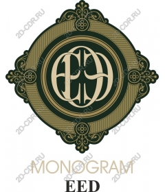  Elegant monogram EED