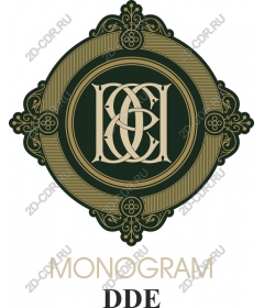  Elegant monogram DDE
