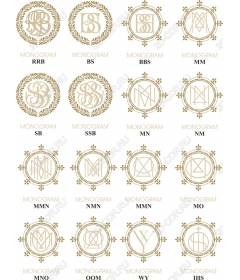 Набор монограмм - Элегантный цветочный