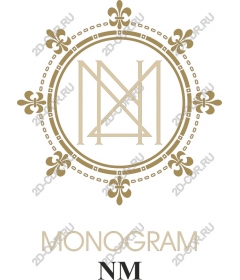  Elegance Monogram NM