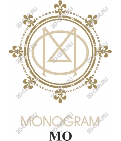  Elegant monogram MO