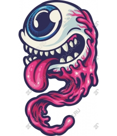 Playful one-eyed monster