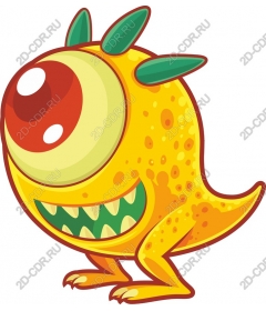 Playful yellow monster