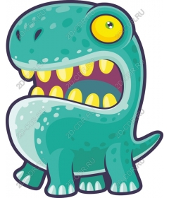 Playful cartoon dinosaur