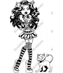  Chic character with a cat