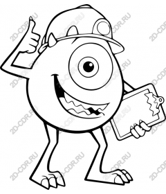 Playful cartoon monster