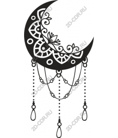  An elegant Crescent moon with beads