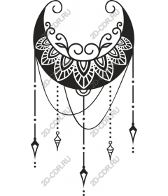 Intricate necklace in the style of boho