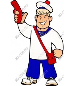 Playful character the sailor
