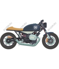Retro custom motorcycle