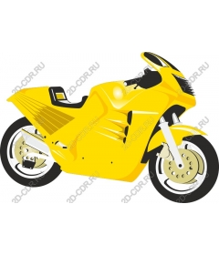  Bright yellow motorcycle