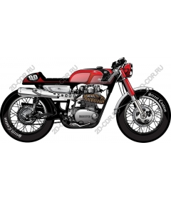 Classic red motorcycle