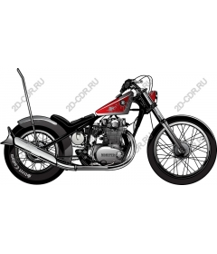  Classic retro motorcycle