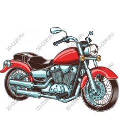  Bright red motorcycle