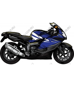  Dynamic blue motorcycle