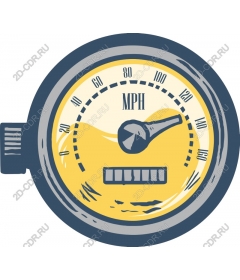 Retro speedometer