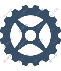 The gear icon of a bike