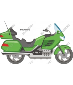  Bright green touring motorcycle