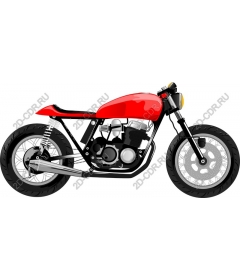  Classic red motorcycle