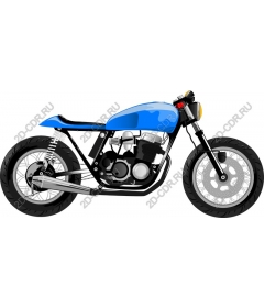 Stylish blue motorcycle