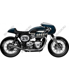 Retro Caf? Racer Motorcycle
